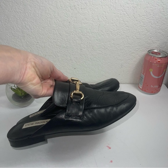 Steve Madden Kandi black leather loafer mules size 6 - Picture 7 of 9